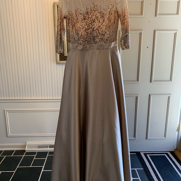 Betsy and Adam Quinn Embellished Sequin Ballgown - Picture 4 of 14